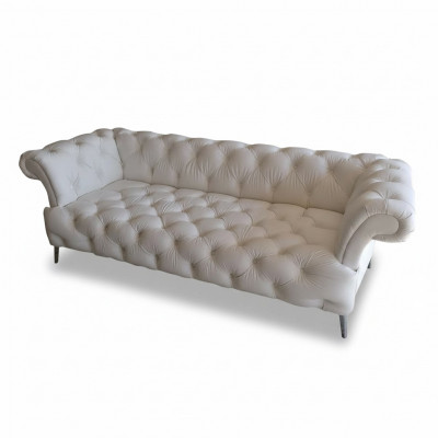 Chesterfield Bank 3-zits Luxe Bank Kunstleer Banken Wit Leren Bank