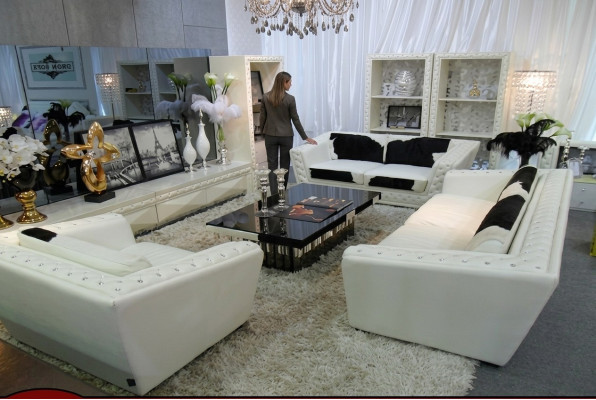 Sofa Chesterfield 3+2+1 zits fauteuil sofa leer met ponyskin