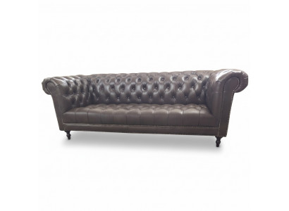 Bankstel 4-zits Chesterfield bank Luxe 245cm leren bank Bankstel meubels