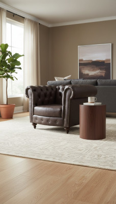 Chesterfield fauteuil bank 1-zits leren lounge stoel luxe éénzitter