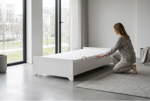 Bed Wit Slaapkamer Kinderkamer Bedden Houten Houten Bed 100x200cm