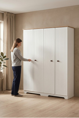 Klassieke meubels Rek kasten Kast Slaapkamer Hout 160cm Luxe