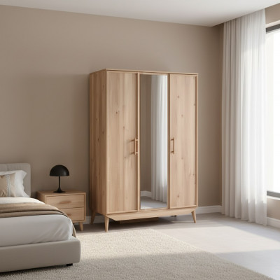 Kledingkast bruin hout Slaapkamer meubels ontwerp Kasten Elegante kast