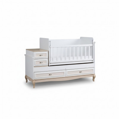 Babybed Kinderbed Bed Set Lade wit in de moderne kinderkamer.