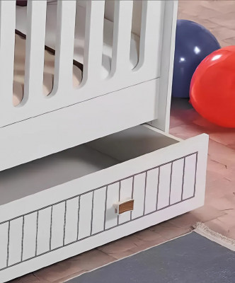 Kinderkamer tienerkamer wit bed commode kledingkast 3-delig