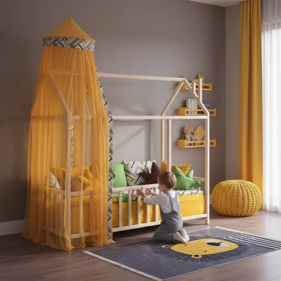 Laag bed hemelbed slaapkamer hemelbedden kinderkamer