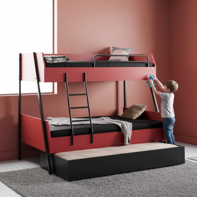 Jongerenbed kinderbed Kids design Modern bed kinderkamer hout bedden