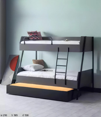 Jongerenbed kinderbed kinderen ontwerp modern bed kinderkamer bedden hout