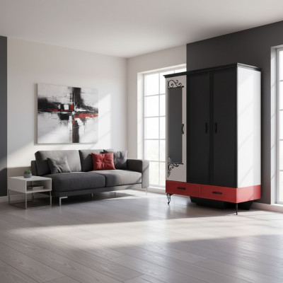 Klassieke loft kledingkast Slaapkamer kasten Designmeubels 131x60x200