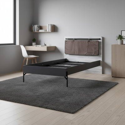 Tienerbedden Eenpersoonsbed Grijs Bedmeubelen Slaapkamer Eenpersoonsbed