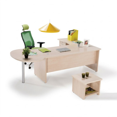 Modern kantoormeubel set met hoekbureau en dressoir: efficiëntie ontmoet stijl.