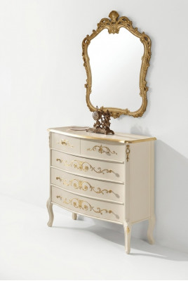 Witte klassieke woonkamer houten dressoir console lades nieuw design.