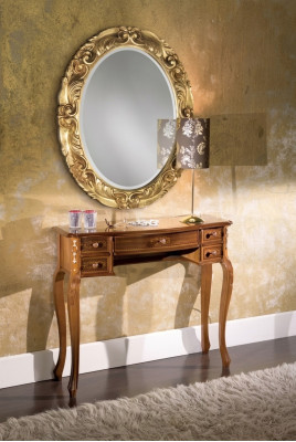 Klassieke consoleontwerp bruin houten make-uptafel Nieuw meubilair