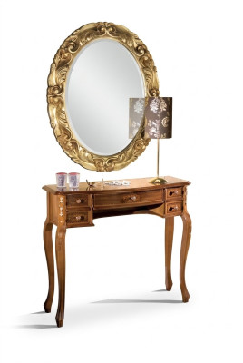Klassieke consoleontwerp bruin houten make-uptafel Nieuw meubilair