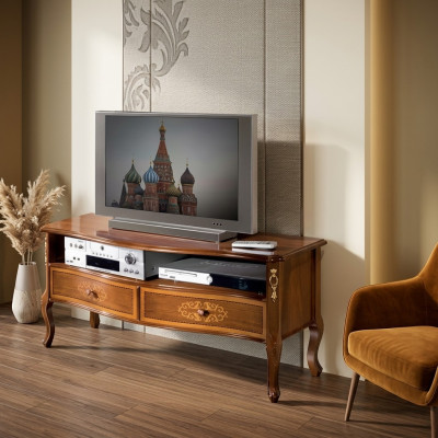 Klassieke tv-kast woonkamer meubilair tv-standaard hout design nieuw