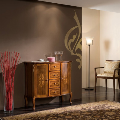 Klassieke bruine luxe woonkamer commode opbergconsole meubels nieuw