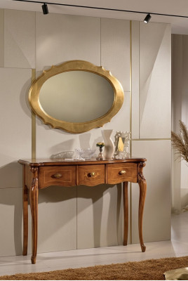 Bruine console tafel Kaptafel Slaapkamer meubels Hout Luxe design