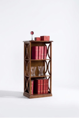 Klassieke bruine boekenplank kast kast woonkamer meubels stijlvol.