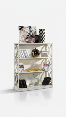 Klassieke Witte Boekenkast Houten Meubels Woonkamer Planken Nieuw