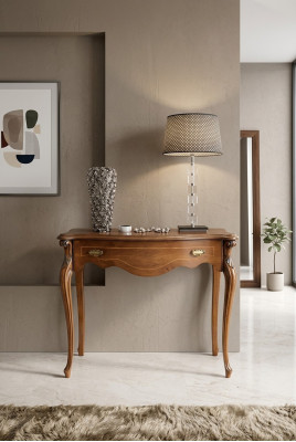 Bruine luxe consoletafel met lade Houten meubels Slaapkamerontwerp Nieuw