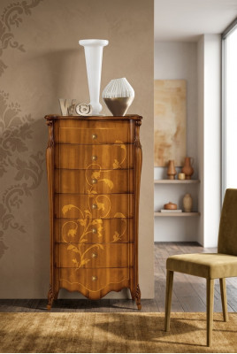 Exclusieve bruine hoge ladekast Kast Commode Kasten Commodes Dressoir
