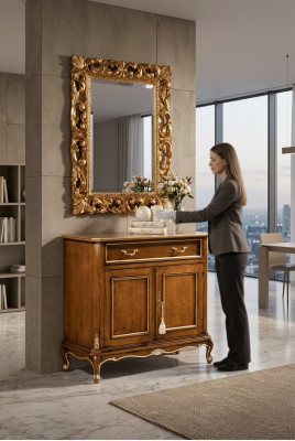 Woonkamer meubels Bruine dressoir Houten dressoir Tweedeurs lade