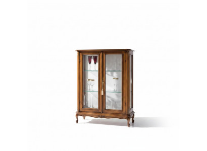 Hoogwaardige houten kast bruin Meubels klassieke stijl Kast vitrines
