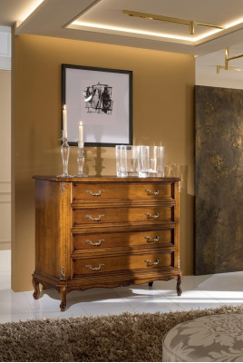 Klassieke commode 4 laden luxe dressoir houten meubelen studeerkamer