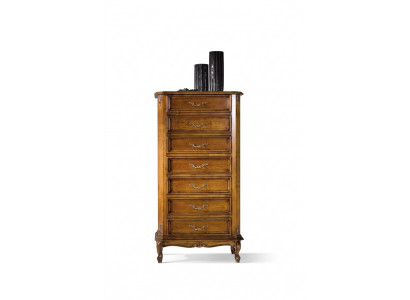 Grote klassieke commode, bruine opbergkast, houten meubels, nieuw.