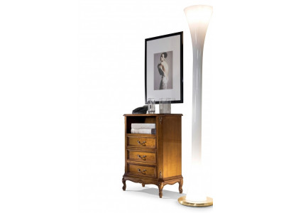 Klassieke ladekast houten meubels bruin woonkamer 3 laden ontwerp lamp.