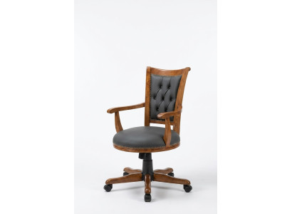 Moderne bureaustoel Executive Chair met houten frame. Klassiek design.