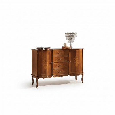 Kast laden bruin hout dressoir klassiek meubelontwerp kast