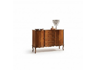 Kast laden bruin hout dressoir klassiek meubelontwerp kast