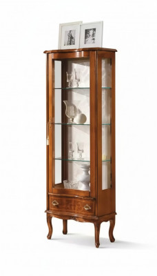 Houten klassieke vitrine houten kasten woonkamer ontwerpen glas