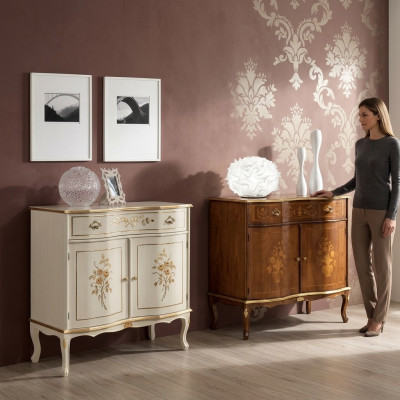 Luxe wit dressoir met laden meubels houten kast lamp lampen
