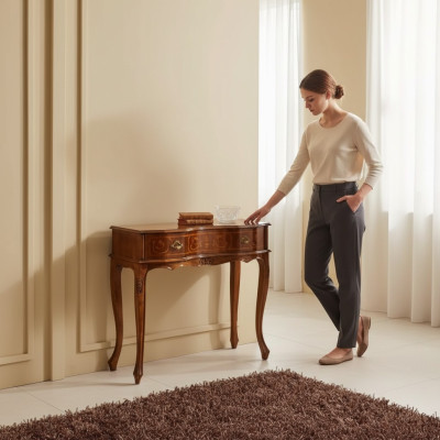 Klassieke console tafel Luxe houten meubels Slaapkamer bijzettafel meubels