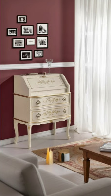 Klassieke, elegante, luxueuze nieuwe commode in wit hout bestelbaar.