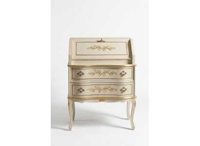 Klassieke, elegante, luxueuze nieuwe commode in wit hout bestelbaar.