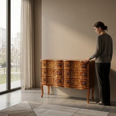 Hoogwaardige commode klassieke meubels Luxe dressoir kast Houten plank