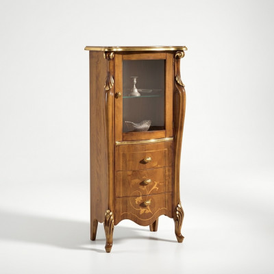 Klassieke bruine vitrinekast Eetkamermeubilair Luxe dressoir Hout