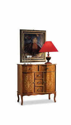 Luxe bruine ladekast Klassiek dressoir Woonkamer meubels Hout Nieuw