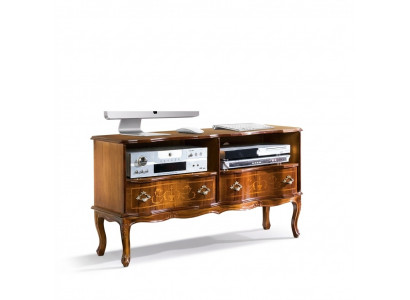 Klassieke tv-standaard RTV-kast met lades houten design nieuw.