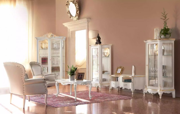 Klassieke witte salontafel houten meubels woonkamertafel weg