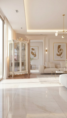 Klassieke kwaliteit witte vitrine luxe meubels nieuw in de woonkamer rek