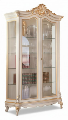 Klassieke kwaliteit witte vitrine luxe meubels nieuw in de woonkamer rek