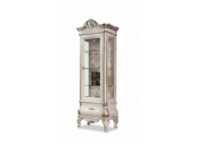 Luxe houten kast met glazen klassiek witte meubels Kast Vitrines
