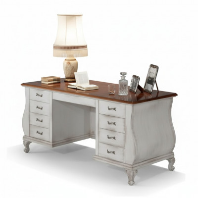 Klassieke witte bureau tafel Kantoor meubels 180x80 Schrijftafels