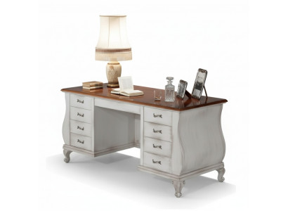 Klassieke witte bureau tafel Kantoor meubels 180x80 Schrijftafels