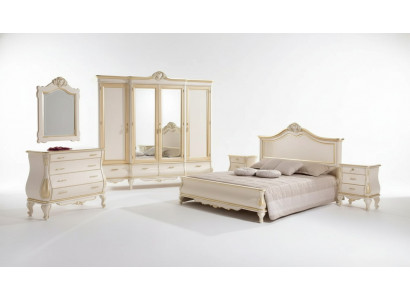 Slaapkamer set Bed 2x Nachtkastjes Kast Garderobekast Commode Spiegel