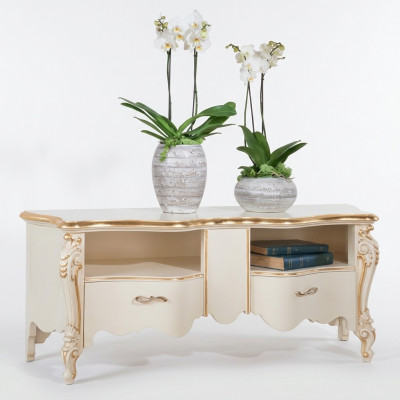 TV-meubel Dressoir tv-meubel Houten tafel Klassiek design Lowboard Planken